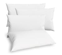 Leonardo - Cuscini Letto 4 PZ di Guanciali 40x70 cm Standard Made in Italy Antiacaro Anallergico Traspirante - Matrimoniale Singolo con Federa in Cotone e Poliestere