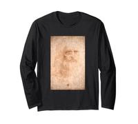 Leonardo da Vinci Autoritratto di Un Uomo Barbuto (1513) Maglia a Manica