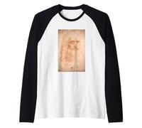 Leonardo da Vinci Autoritratto di Un Uomo Barbuto (1513) Maglia con Maniche Raglan