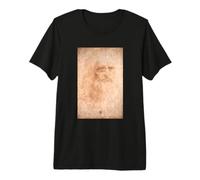 Leonardo da Vinci Autoritratto di Un Uomo Barbuto (1513) Maglietta Premium