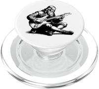 Leonardo da Vinci che suona la chitarra, stampa nera divertente PopSockets PopGrip per MagSafe