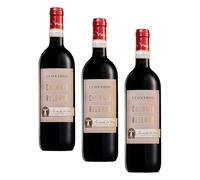 Leonardo Da Vinci Chianti DOCG Riserva, Vino Rosso dal Gusto Pieno e Profumi di Frutta Matura, Gradazione Alcolica 13,5% Vol, Bottiglia da 750 ml (Confezione da 3)