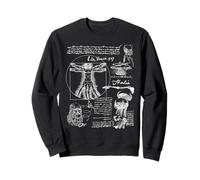 Leonardo da Vinci l'Uomo Vitruviano Felpa