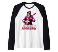 Leonardo da Vinci Lupo Mannaro Suonare la Chitarra Storia Italiana Maglia con Maniche Raglan