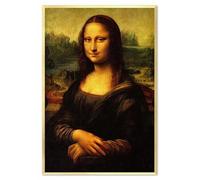 Leonardo da Vinci - Mona Lisa - Tela con Telaio Stampa Artistica 93x63cm -