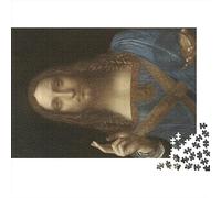 Leonardo Da Vinci Puzzle Di Legno, Pittura ad olio Puzzle, Dipinti Di Fama Mondiale Puzzle, Per Adulti E Adolescenti Regali, Impegnativo Puzzles, Salvator Mundi, 1000pcs