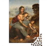 Leonardo Da Vinci Puzzle in Legno, Puzzles dipinto, Regalo Di San Valentino, Rompicapo arte 1000 Pezzi, Puzzle Impegnativi, Per Esercitare La Logica, 1000 Pcs