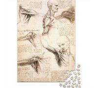 Leonardo Da Vinci Rompicapo disegno Per Adulti, Puzzles arte, Puzzle Impegnativi, Puzzle Incisione Impossible, Divertenti E Colorati, 1000 Pezzi