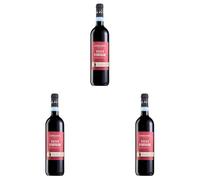 Leonardo da Vinci Rosso di Montalcino 2022, Gusto Equilibrato e sentori di frutti rossi, con un finale leggermente speziato, Gradazione Alcolica 13.5% Vol., Bottiglia da 750 ml (Confezione da 3)