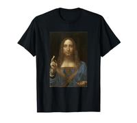 Leonardo da Vinci Salvator Mundi Religioso Gesù Cristiano Maglietta