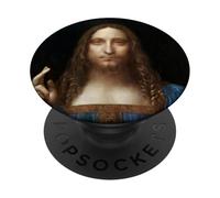 Leonardo da Vinci Salvator Mundi Religioso Gesù Cristiano PopSockets PopGrip Adesivo