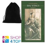 LEONARDO DA VINCI Tarocco Strato Carte Esoteric lo scarabeo con Velluto Bag New
