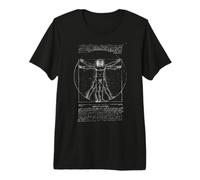 Leonardo da Vinci The Vitruvian Man Maglietta Premium