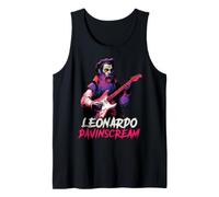 Leonardo da Vinci Vampire Suonare la Chitarra Storia Italiana Alt Canotta