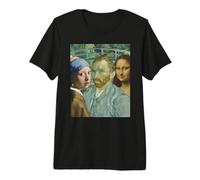 Leonardo da Vinci Van Gogh's Johannes Vermeer Popular Art Maglietta Premium