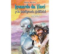 Leonardo da Vinci y la Inteligencia Artificial: Un genio del Renacimiento y una niña llena de preguntas.