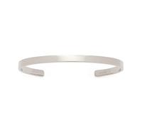 Leonardo Dalia 019631 - Bracciale da donna con incisione in argento, 6,5 cm, Acciaio inossidabile, Nessuna pietra preziosa