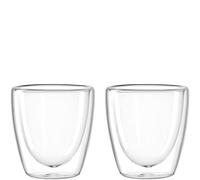 Leonardo DUO 053059 - Set di 2 bicchieri da tè, espresso o doppio, per bevande calde, altezza 7,1 cm, 100 ml, vetro