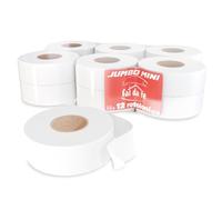 Leonardo Fai Da Te - Rotoli Carta Igienica mini jumbo 9.600 strappi - Confezione da 12 rotoli in 100% pura cellulosa