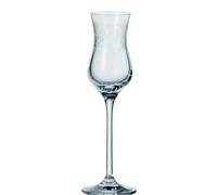 Leonardo 061594 - Bicchiere in vetro per grappa, liquore e aperitivo, con incisione, 90 ml