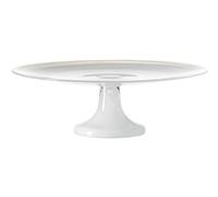 LEONARDO HOME Alabastro Piatto per Torta su piedistallo, 31 cm, Bianco, 31 x 31 x 10 cm