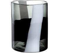 LEONARDO HOME Banda Nera 047517 - Vaso da fiori fatto a mano, 1 pezzo, pezzo d'arte pieno di passione, elegante vaso di fiori, bellezza unica, per casa, altezza 27 cm, colore nero
