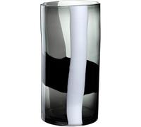 LEONARDO HOME Banda Nera 047518 - Vaso da fiori fatto a mano, 1 pezzo, pezzo d'arte pieno di passione, elegante vaso di fiori, bellezza unica, per casa, altezza 40,5 cm, colore nero