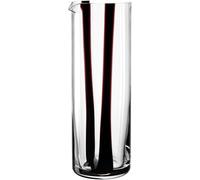 LEONARDO HOME BANDA NERA Brocca • 1 pezzo • brocca versatile • vetro fatto a mano • ideale per acqua e succo • con beccuccio • elegante brocca da tavolo • design moderno • altezza 25 cm • nero