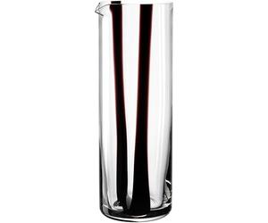 LEONARDO HOME BANDA NERA Brocca • 1 pezzo • brocca versatile • vetro fatto a mano • ideale per acqua e succo • con beccuccio • elegante brocca da tavolo • design moderno • altezza 25 cm • nero