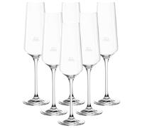 LEONARDO HOME Bicchieri da spumante Puccini Gastro-Edition, calibrati da 0,1 l - taratura, riempimento con bordo 280 ml, bicchieri standard per hotel e gastronomia, set da 30 pezzi