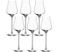 LEONARDO HOME Brunelli 066413 - Set di 6 bicchieri da grappa, lavabili in lavastoviglie, bicchieri da liquore con stelo allungato, 210 ml