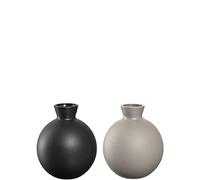 LEONARDO HOME CASOLARE 041677 - Set di 4 vasi da tavolo, 2 vasi decorativi in vetro, 9 x 7,5 x 7,5 cm (A x L x P), 170 g, 165 ml, colore: Nero