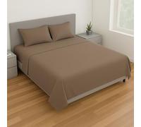 Leonardo Home - completo piazza e mezza da Letto in cotone - compreso nel completo 1 lenzuolo - 1 federa per cuscino standard - 1 sotto con angoli