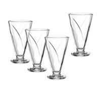 LEONARDO HOME CONO Ciotole • 4 pezzi • Eleganti ciotole da dessert dal design conico • Perfetto per gelati, budini, frutta • Servire con stile • Moderno • Versatile • Altezza 16 cm • Trasparente