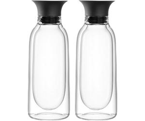 LEONARDO HOME DUO Bottiglie • 2 pezzi • Design a doppia parete con beccuccio in silicone • per cucina e tavolo • versamento preciso • aspetto moderno • per perfezionare e servire • altezza 17 cm