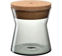 LEONARDO HOME FORMA X Barattolo • 1 pezzo • Barattolo con coperchio in sughero • Contenitore ermetico • Elegante • Contenitore con apertura ampia • Aspetto elegante • Altezza 13 cm • Grigio • 055232