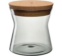 LEONARDO HOME FORMA X Barattolo • 1 pezzo • Barattolo con coperchio in sughero • Contenitore ermetico • Elegante • Contenitore con apertura ampia • Aspetto elegante • Altezza 16 cm • Grigio • 055235