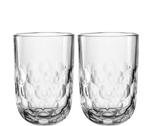 LEONARDO HOME GOCCE Latte Macchiato Vetro • 6 pezzi • 390 ml • Bicchiere Match • Lavabile in lavastoviglie • Struttura a goccia • Caffè freddo • Trasparente • Design trasparente • Tazza da caffè