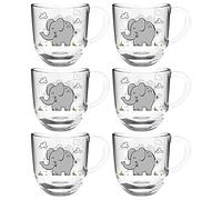 LEONARDO HOME Leonardo 022899 - Set di 6 tazze, motivo elefante, 280 ml