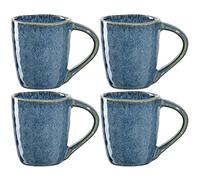 LEONARDO HOME Matera 018596 - Set di 4 tazze da caffè in ceramica, 90 ml, colore: Blu
