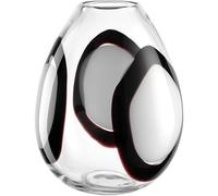 LEONARDO HOME OCCHI Bianchi 055295 - Vaso di design in nero e bianco, 8 cm, accessorio per la decorazione da tavolo, elegante per fiori, altezza 25,2 cm, multicolore