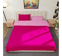 Leonardo Home - parure copripiumino matrimoniale 250x200, 100% cotone - double face - sacca con federe e zip a colore - 100% Made in Italy