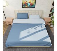 Leonardo Home - parure copripiumino singolo 150x200, 100% cotone - double face - sacca con federa e zip a colore - 100% Made in Italy