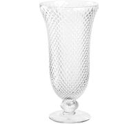 LEONARDO HOME Poesia 076434 - Vaso decorativo realizzato a mano, con superficie strutturata, trasparente, altezza 35,4 cm, 2,9 l, colore: Trasparente