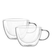 LEONARDO HOME Set di 6 tazze da tè Duo, 360 ml, 053064, in vetro, 360 ml