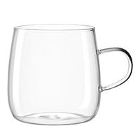 LEONARDO Tè per Te Set di 4 tazze da tè grandi in vetro borosilicato a pareti spesse, realizzate a mano, capacità 570 ml, lavabili in lavastoviglie, adatti al microonde, 4 bicchieri da tè,
