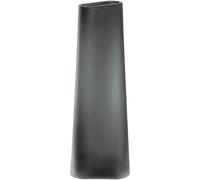 LEONARDO HOME Turno 055265 - Vaso in vetro grigio con superficie opaca, aspetto moderno, design semplice per il soggiorno, vaso per fiori singoli, altezza 42 cm, grigio, 1 pezzo