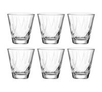 LEONARDO HOME Twist 023590 - Set di 6 bicchieri per acqua lavabili in lavastoviglie, di alta qualità e moderni, ergonomici, adatti all'uso quotidiano e curvi, 215 ml