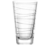 Leonardo Vario Struttura 019450 - Set di 6 bicchieri per acqua lavabili in lavastoviglie, in vetro con motivo, 280 ml