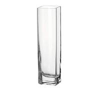 LEONARDO HOME Vaso da fiori Lucca moderno fatto a mano, pezzo unico rettangolare, in vetro, altezza 30 x larghezza 8 cm, 014382